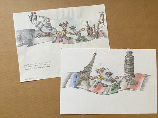 Dessins préparatoires (La Voce)